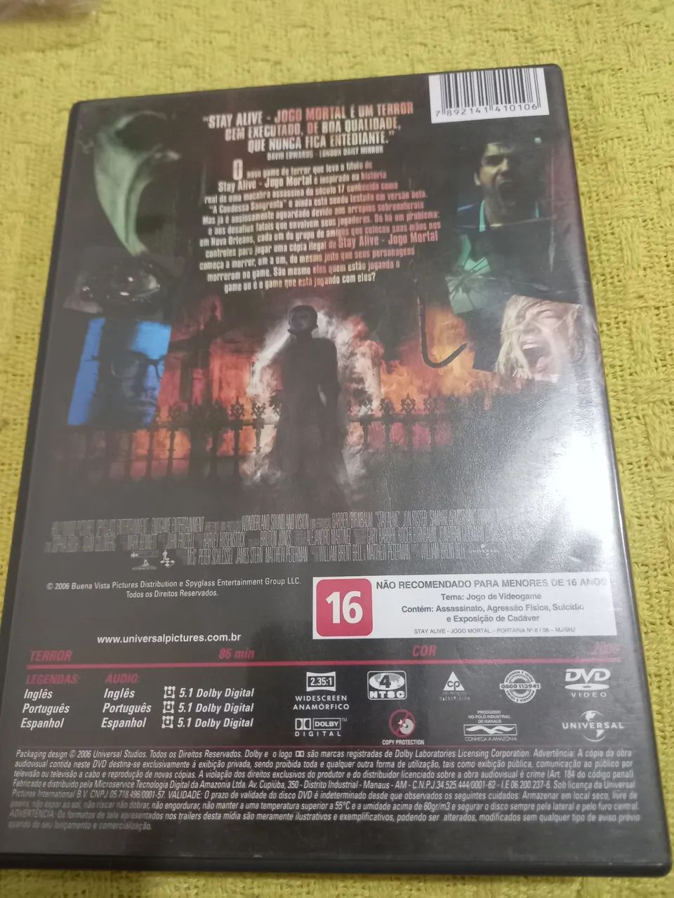 Dvd Stay Alive jogo mortal - Foto 2