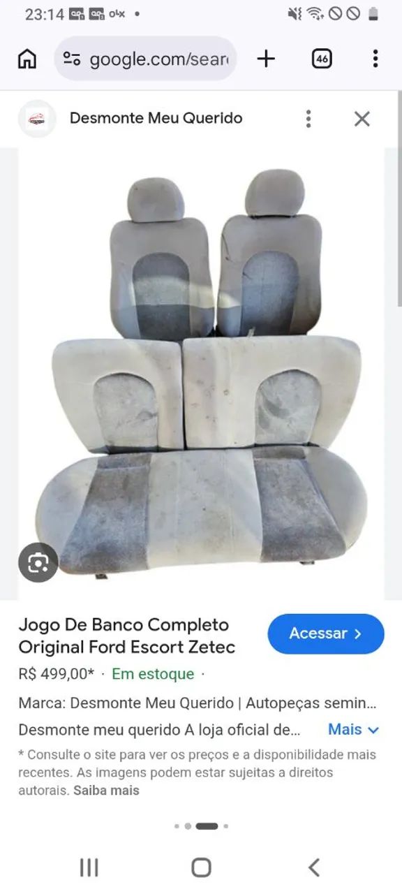 Jogo de bancos do Ford Escort 1984