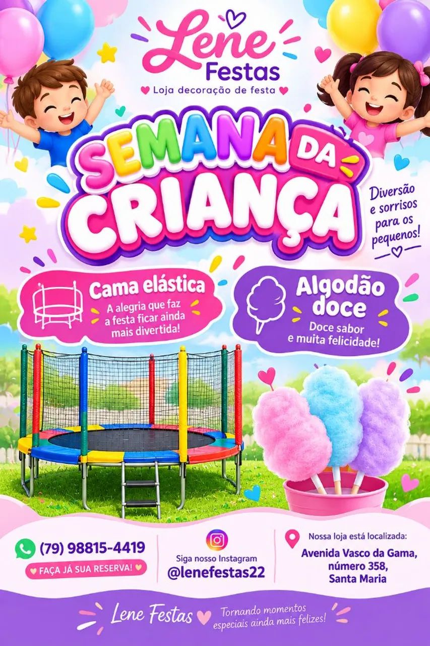 Algodão doce e pula pula