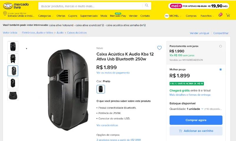 Caixa de Som KBA 12'' - Foto 5