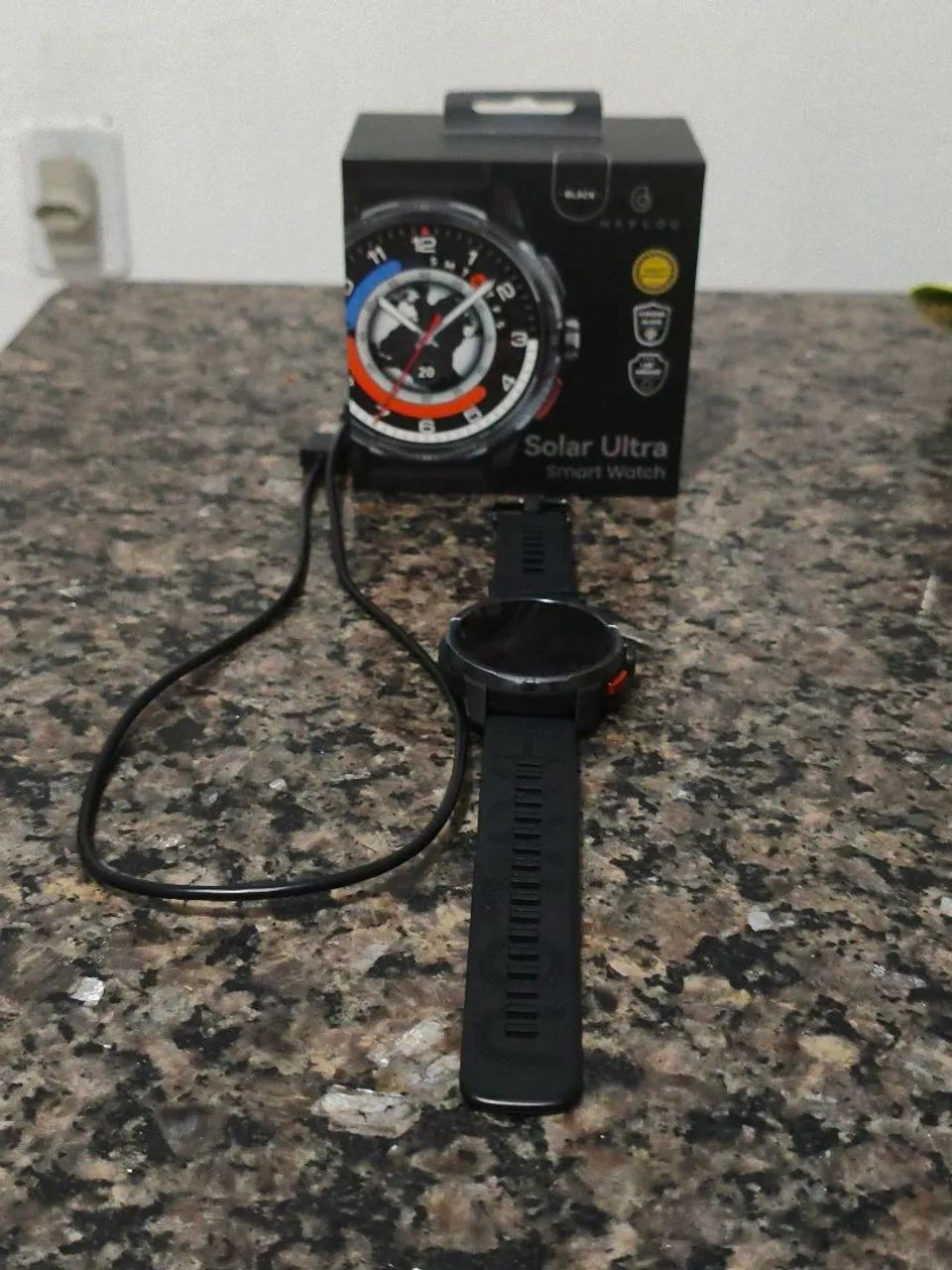Haylou Solar Ultra GPS Smartwatch - Caixa e Carregador - Foto 4