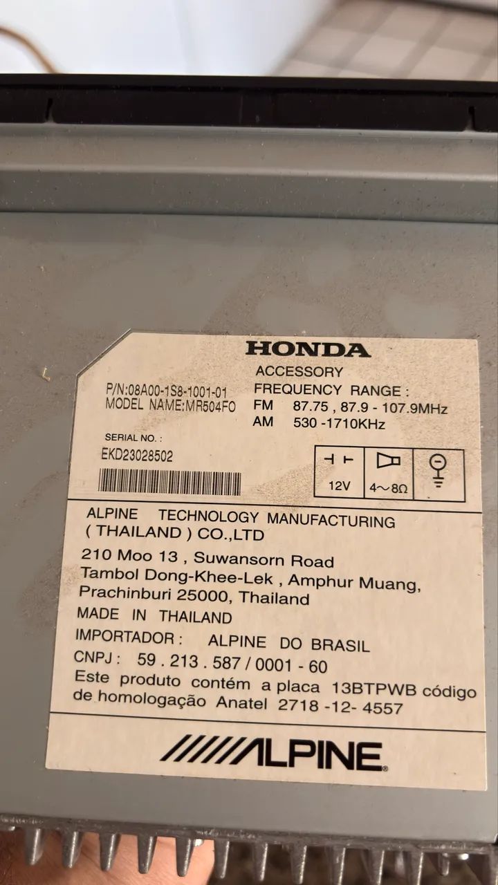 RADIO SOM ORIGINAL HONDA FIT 2015/16/17 - Foto 2