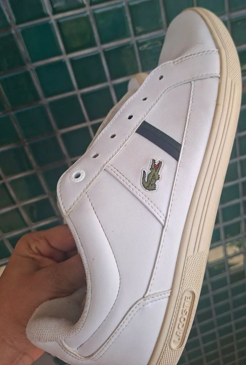 Tênis Lacoste Original usado (com cadarço) - Foto 4