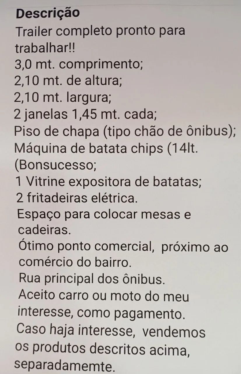 VENDA DE TRAILER COM MÁQUINA DE BATATA CHIPS  - Foto 2