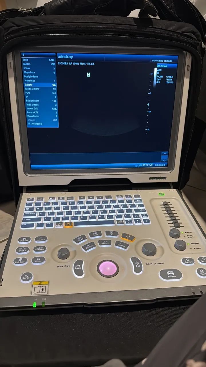 Ultrassom DP-50vet com 4 sondas ultrassonográficas