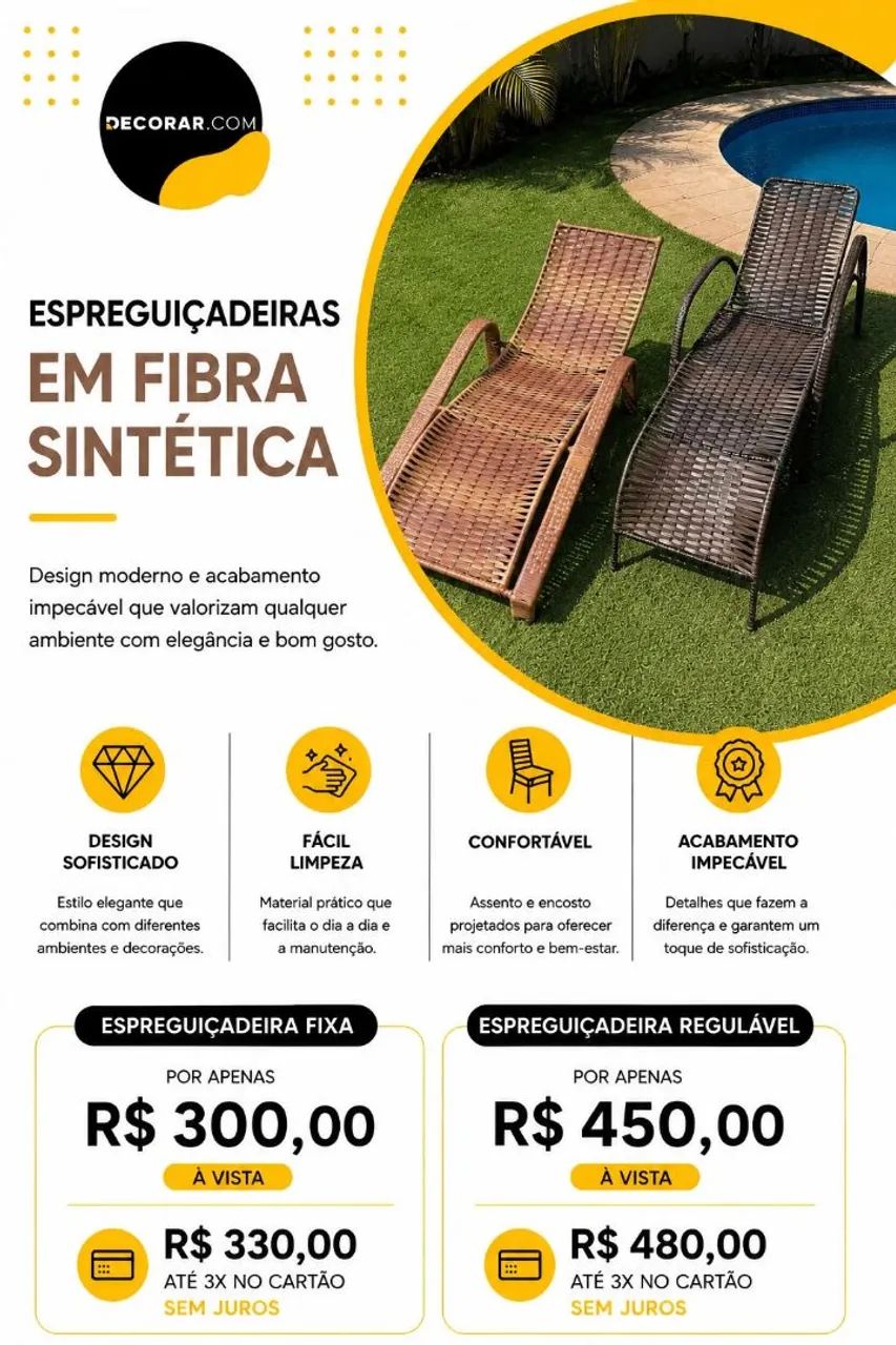 Espreguiçadeira de fibra - Foto 2