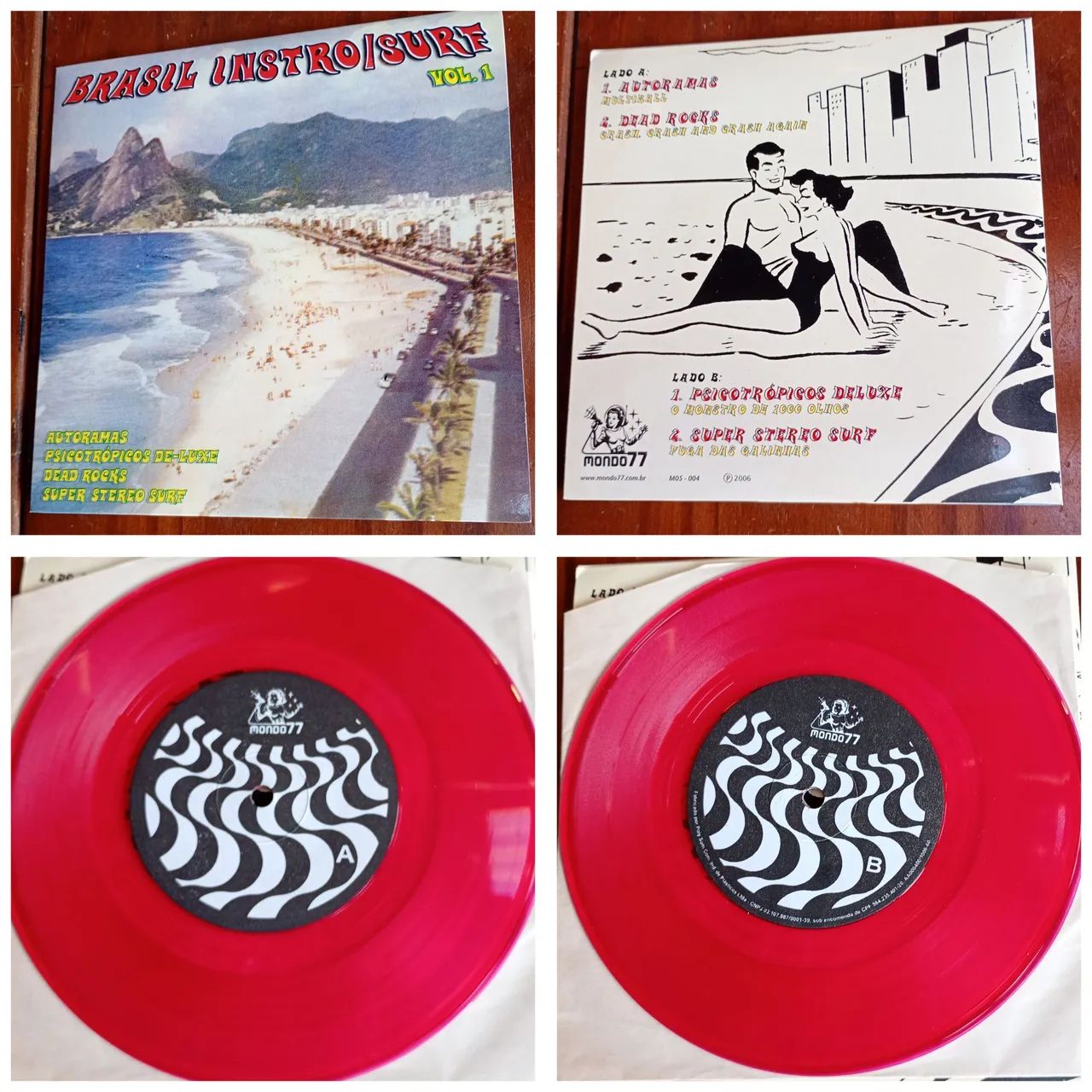 Vinil Brasil Instro/ Surf Vol. 1 compacto 7 polegadas coletânea c/ Autoramas e + 3 bandas - Foto 5