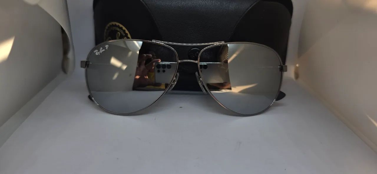 OCULOS RAY BAN AVIADOR ESPELHADO  - Foto 3