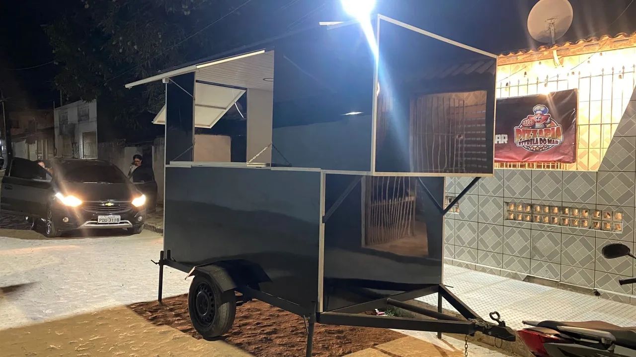 Trailer 1,80x 3m todo revestido em acm, nunca foi usado! Perfeito pro seu negocio  - Foto 2