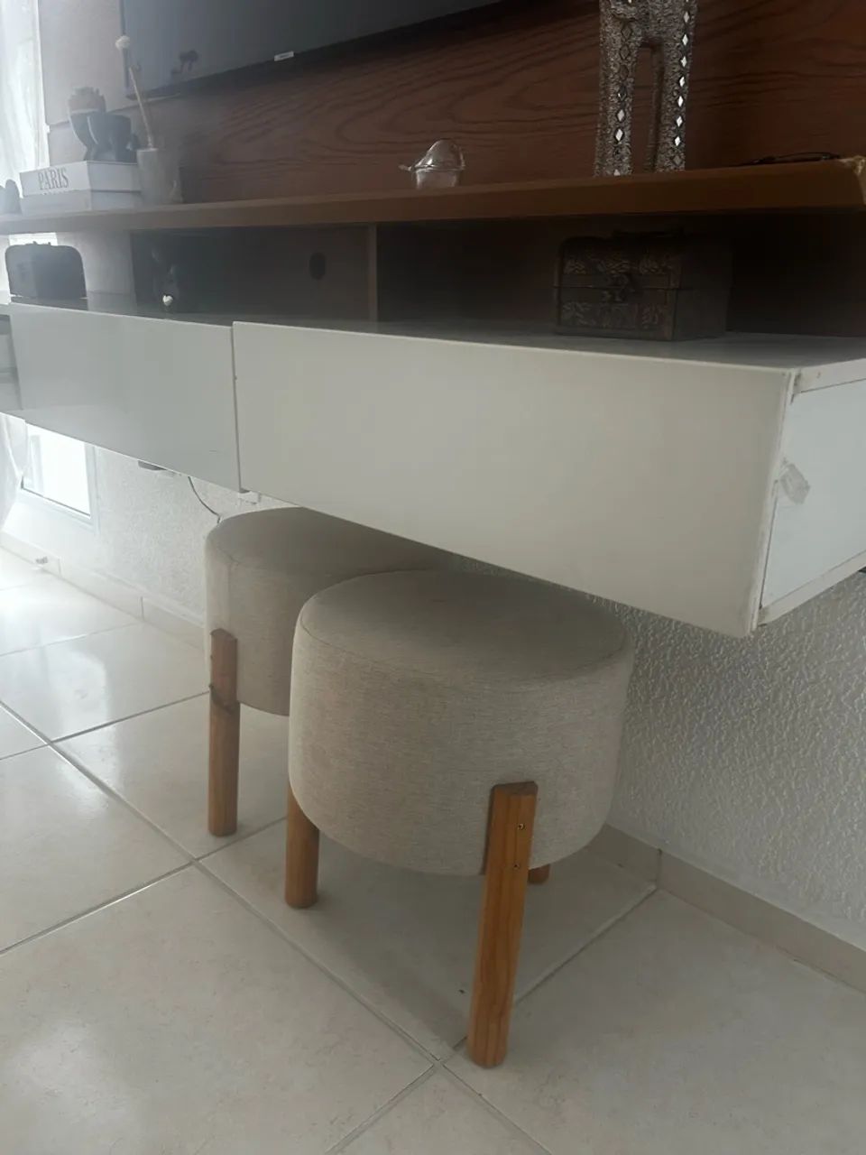 2 puff de linho  - Foto 2