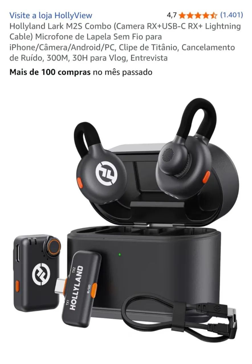 Vendo Hollyland Lark M2S, NOVO e LACRADO, nunca usado. - Foto 3