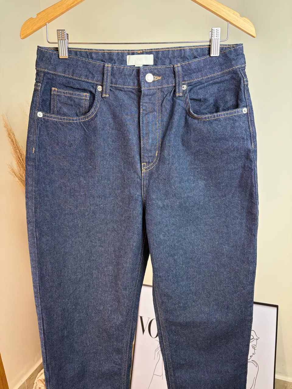 Calça jeans azul escuro h&m 40 - Foto 2