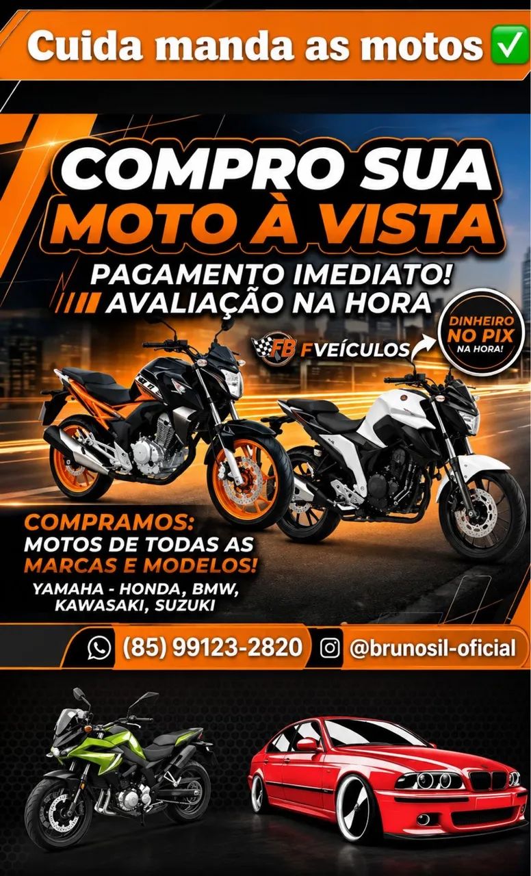 Compramos e vendemos motos nova e usa águas