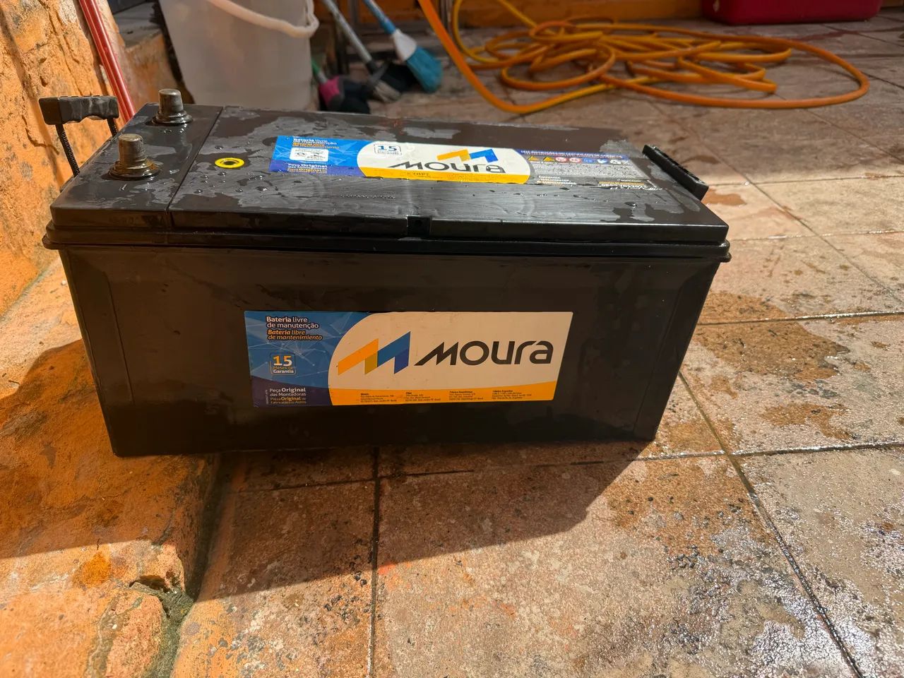 Bateria 220Ah Moura Usada - Foto 3