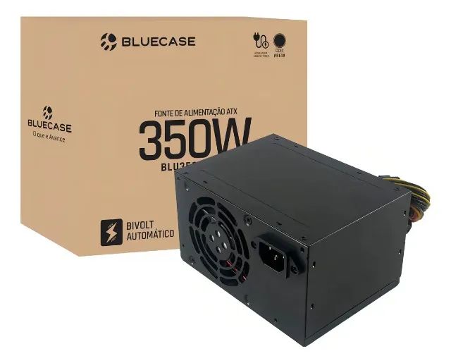 Fonte 350w Bivolt Automático BLUCASE - novo, pronta entrega