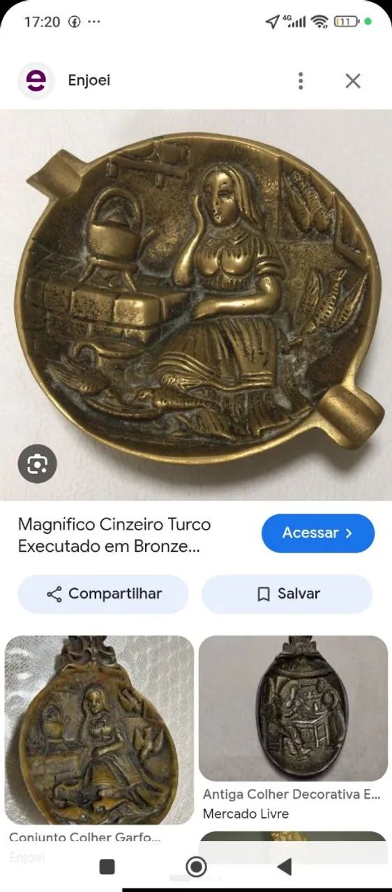 Vendo cinzeiro antigo de bronze  - Foto 2