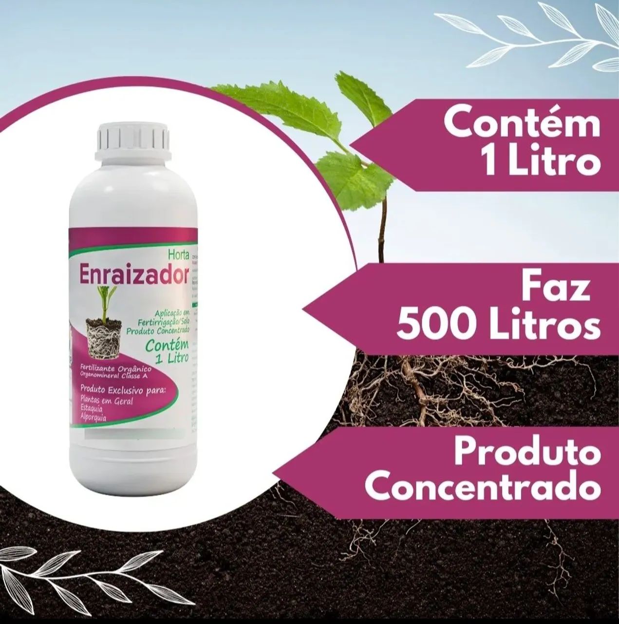 Fertilizante Enraizador Estaquia, Alporquia, Plantas em Geral 1L<br><br>R$60 - Foto 2
