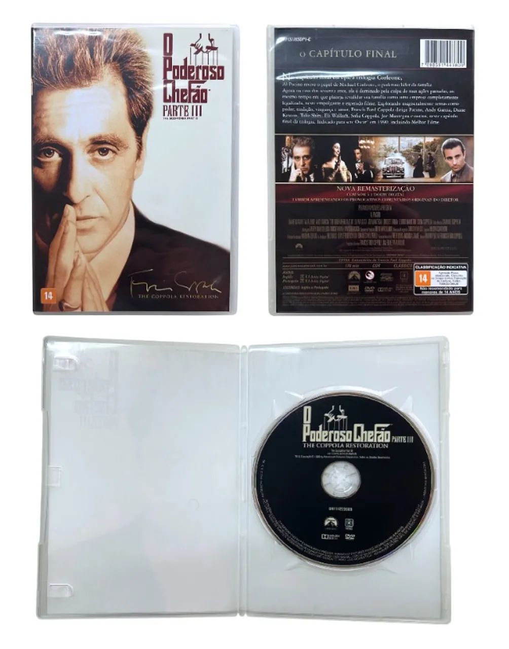 O Poderoso Chefão Trilogia (Box slim 3 DVDs) - Foto 6