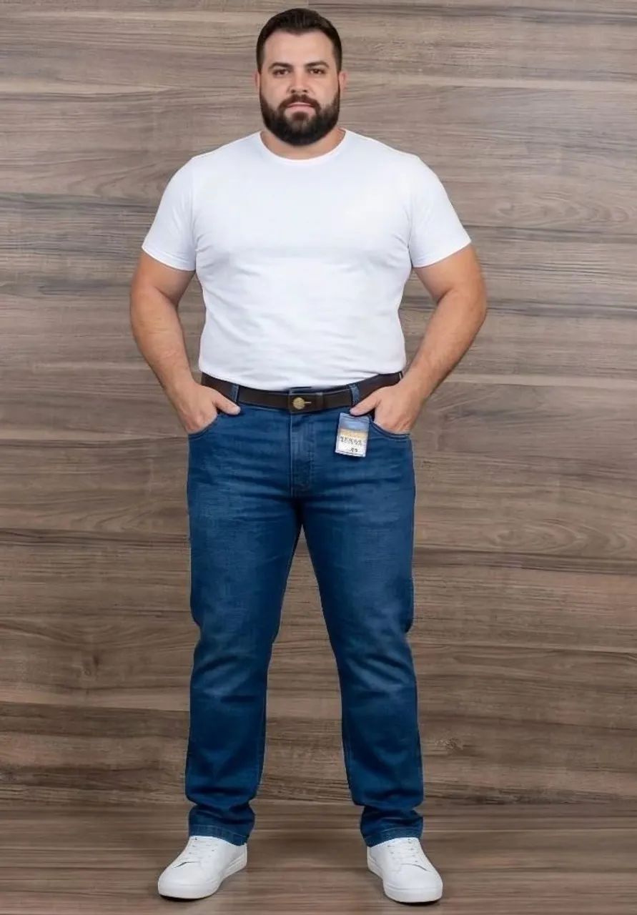 Calça jeans masculina plus - Foto 2