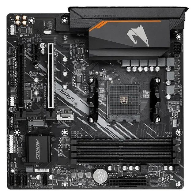 Placa Mãe Gigabyte B550M AORUS Elite, Chipset B550, AMD AM4, mATX, - Foto 2