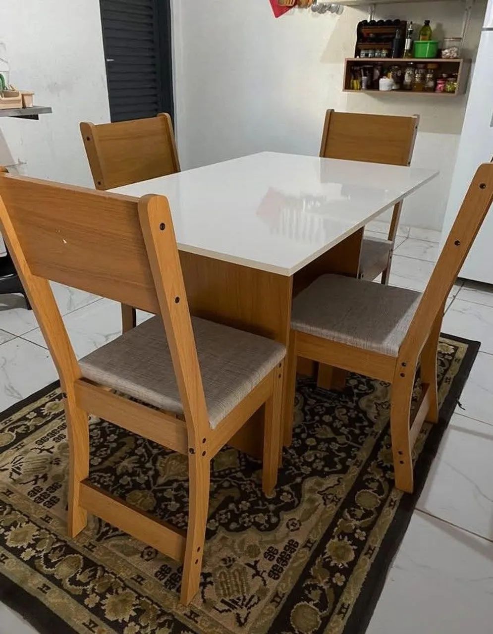 Mesa Karla 4 Cadeiras Nova Produto Na Caixa/Entrega É Montagem Grátis Loja RL Moveis