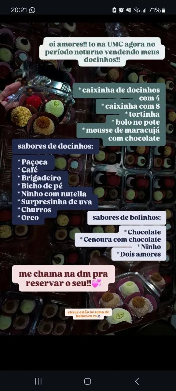 Doces gourmet 