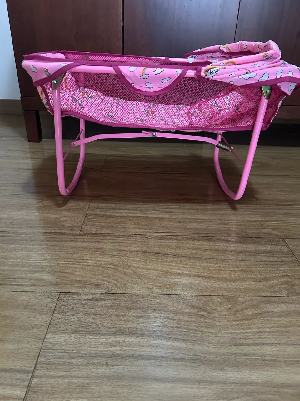 Berço de boneca rosa unicórnio  - Foto 5