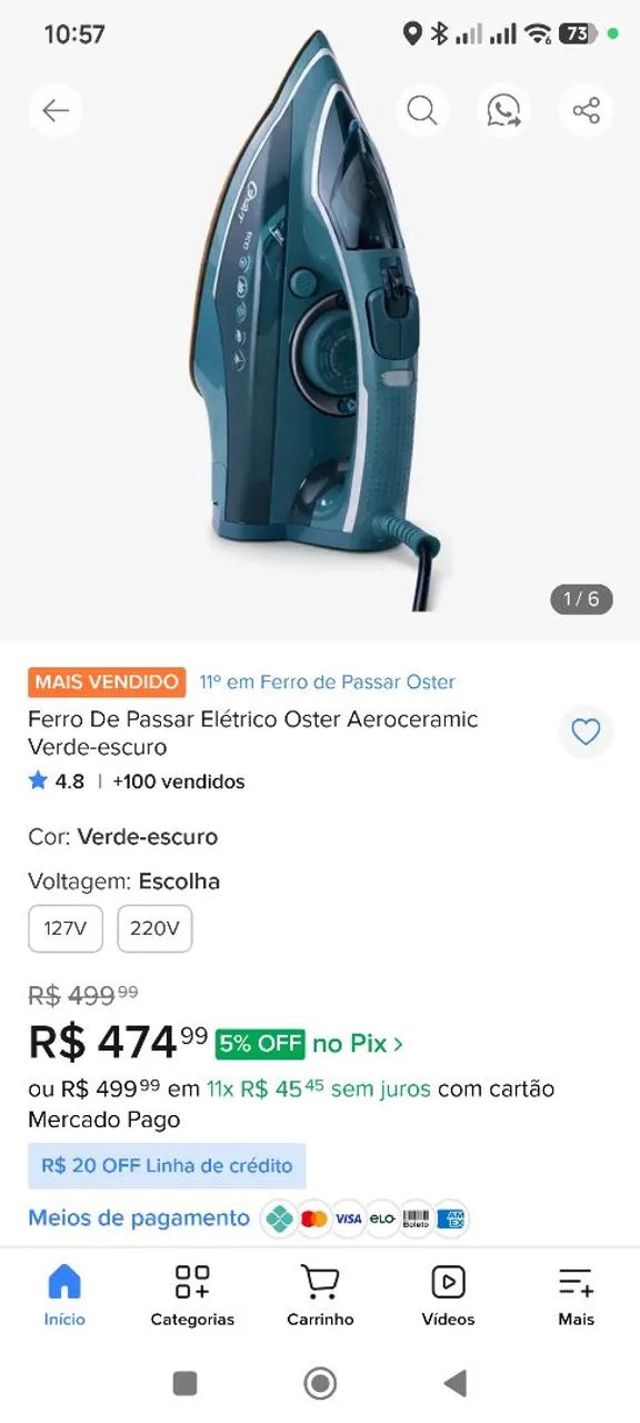 Ferro de passar Oster - Foto 5