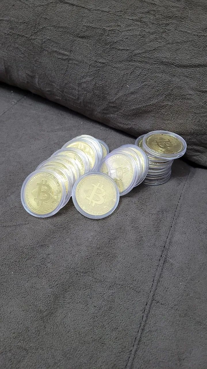 Moeda Decorativa Bitcoin - Foto 4