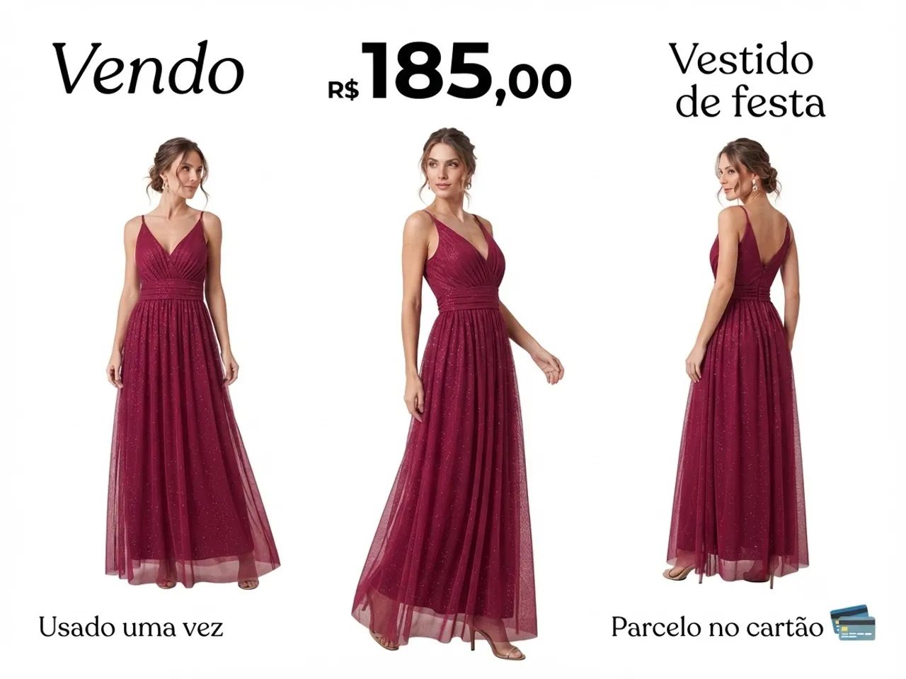 Vestido de festa P/NOVO