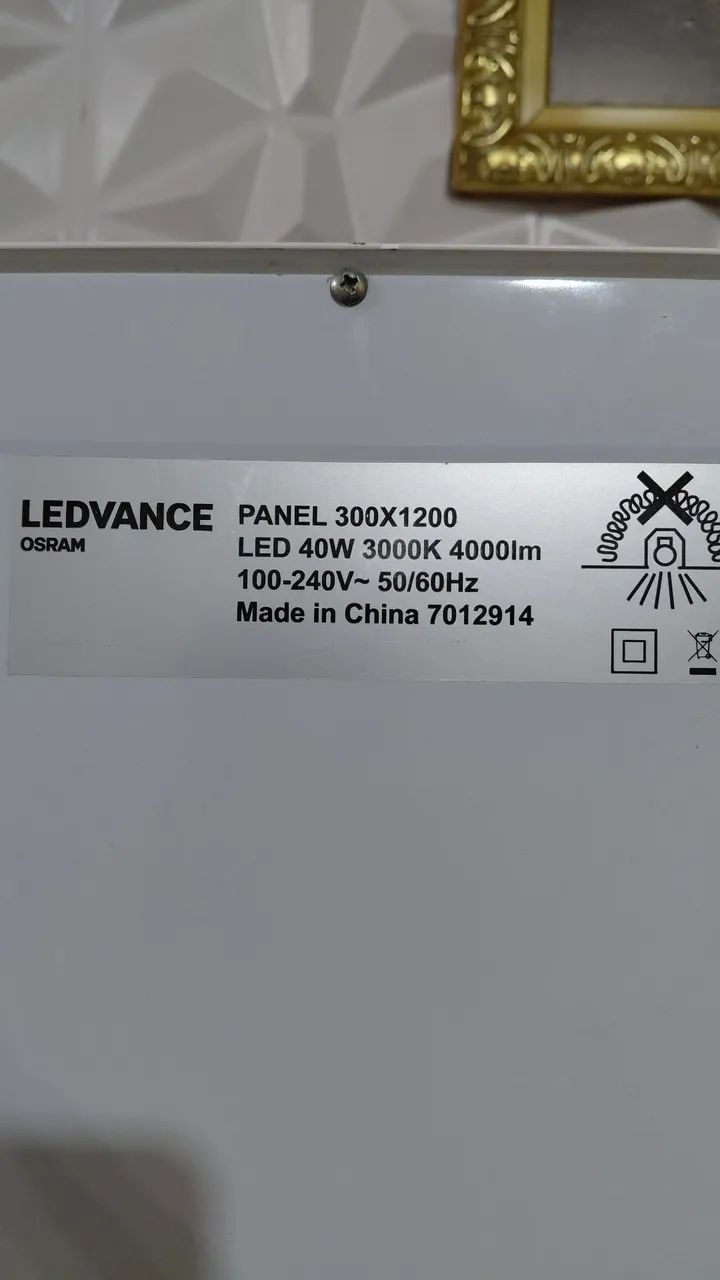Luminária painel retangular LED de embutir  - Foto 4