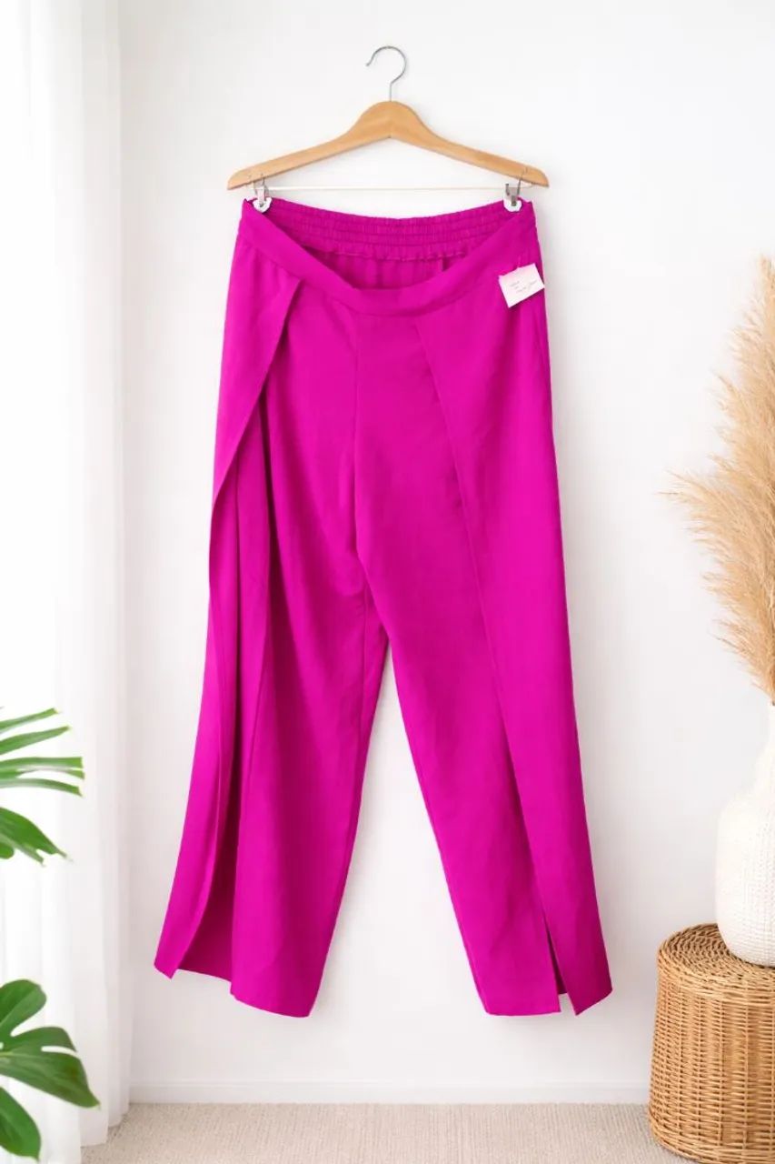 Vendo CALÇA CREPE PINK NOVA - Foto 2