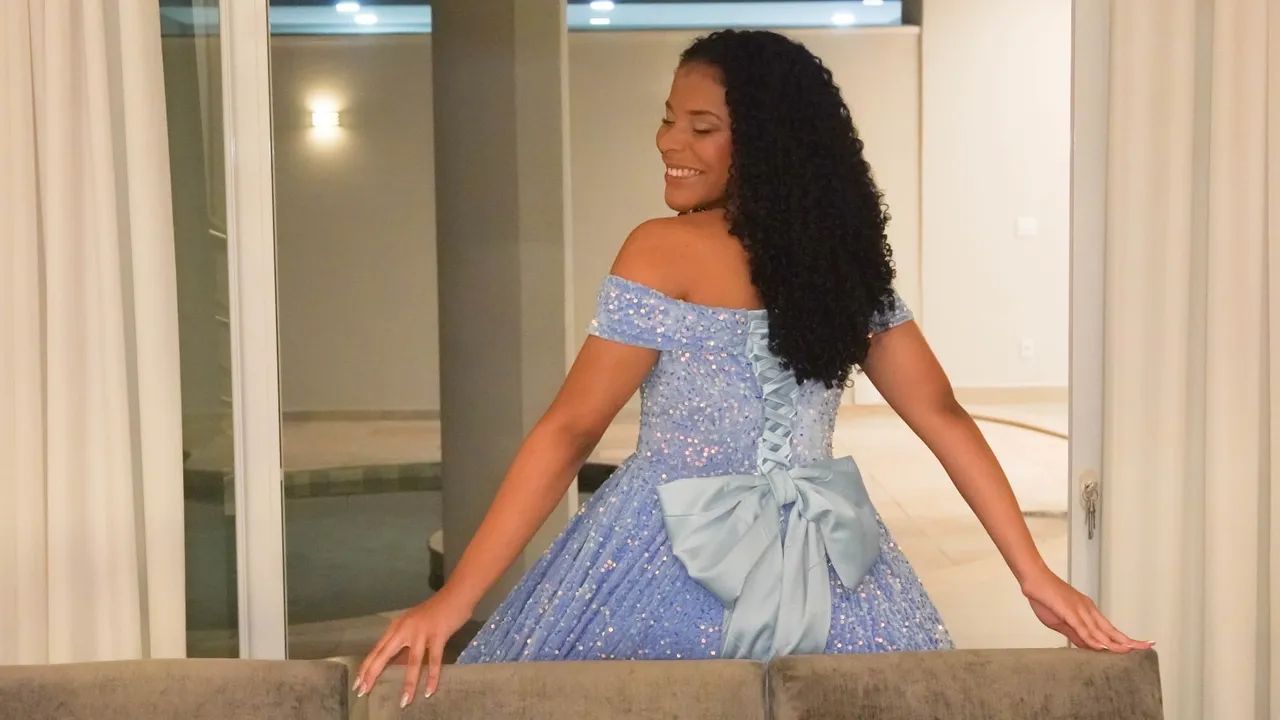Vestido Debutante Azul Bebe - Perfeito - Foto 2