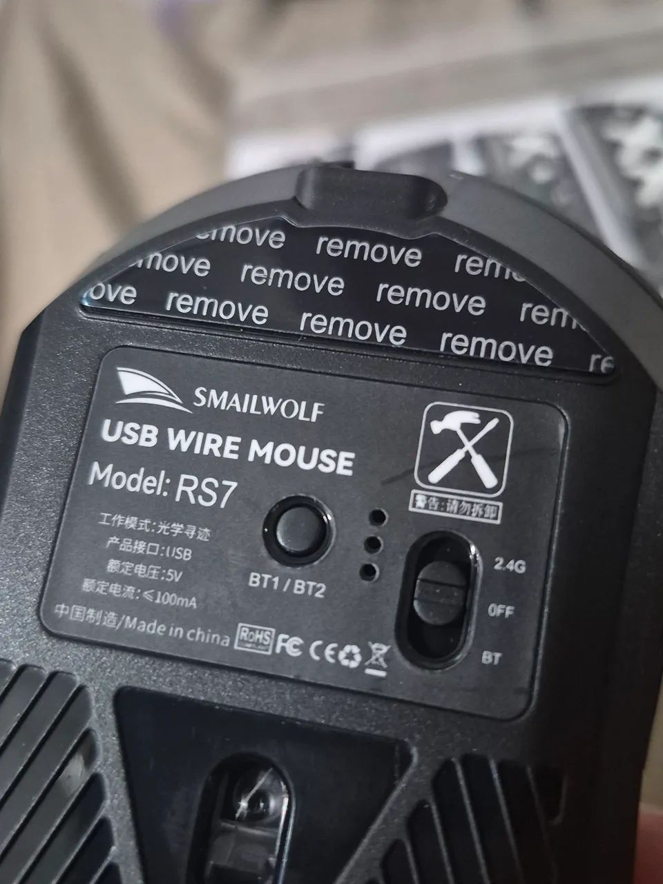 Mouse SmailWolf RS7 Sensor Paw 3311 Trimode 20k Dpi - Foto 2