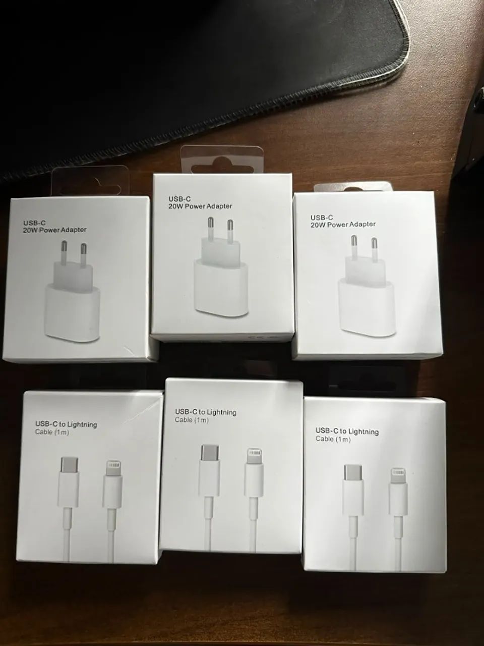 Kit com 3 carregadores para iPhone 11, 12, 13, 14