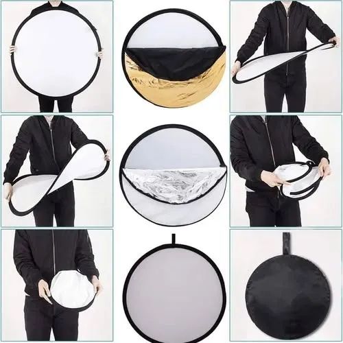 Rebatedor Fotográfico 5 em 1 | Refletor e Difusor Portátil