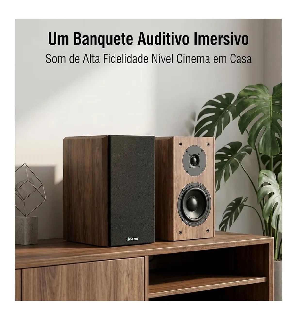Par de Caixas BOOKSHELF passivas
