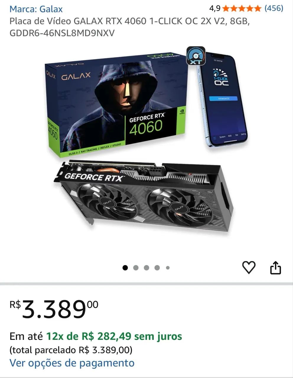 RTX 4060 galax 8Gb PLACA DE VIDEO - Foto 3