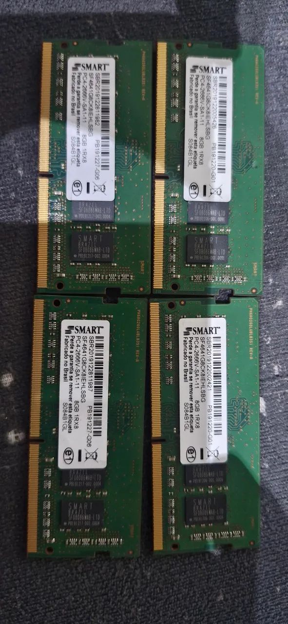 Memória notebook DDR4 8GB 2666 SMART