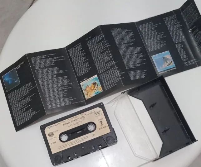 fita k7 dire straits money for nothing 1988 raridade com livreto