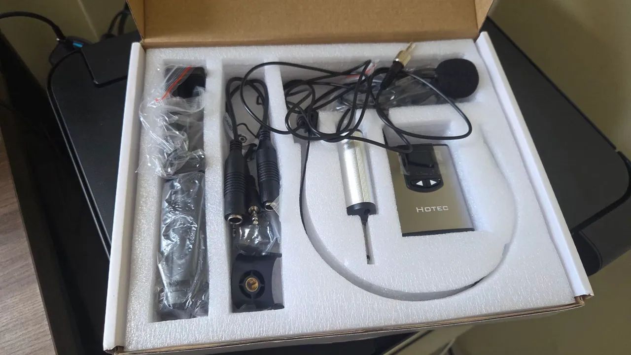 HOTEC Microfone de lapela sem fio - Foto 5