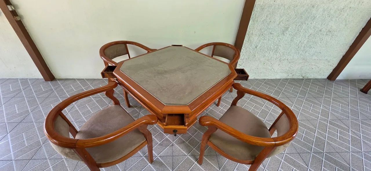 Mesa de jogos com 4 cadeiras Vintage  - Foto 5
