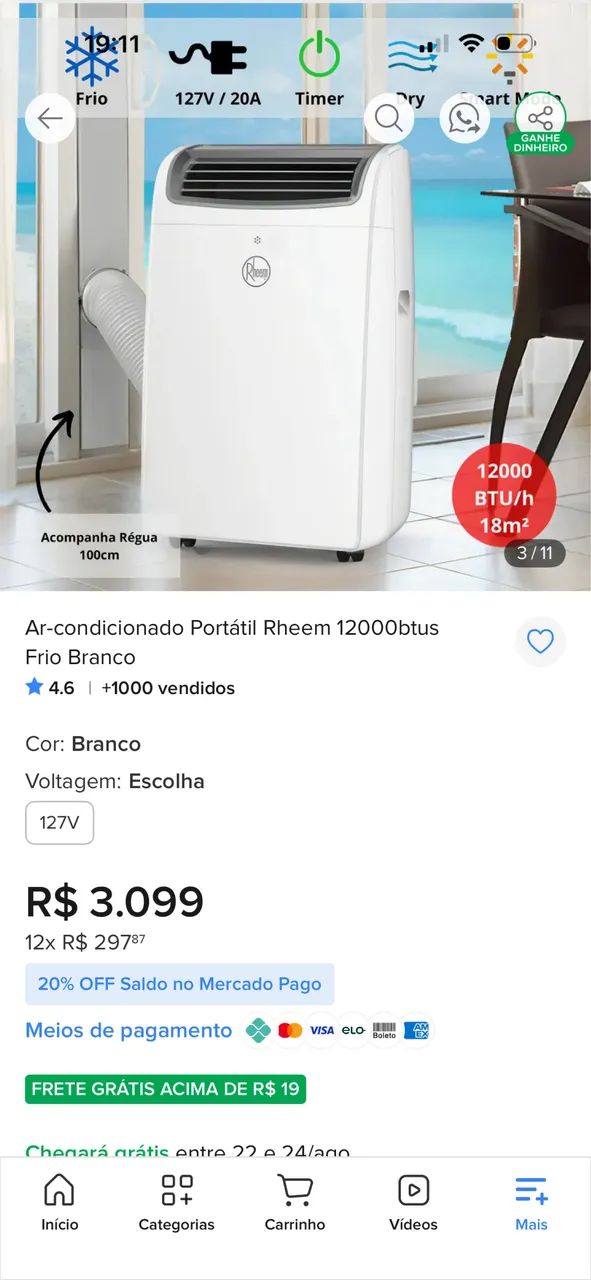 Ar condicionado 110v - Foto 2