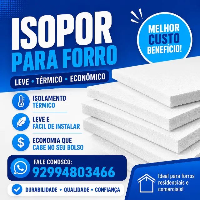 Isopor para forro