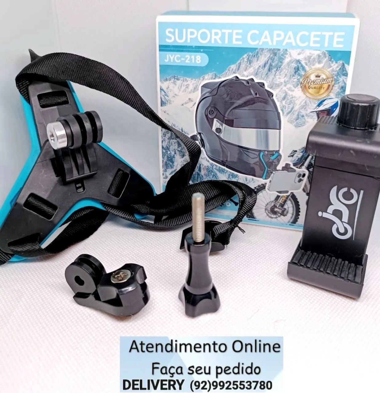 SUPORTE CELULAR PARA CAPACETE CÂMERA GROPO AVENTUREIRO - Foto 3
