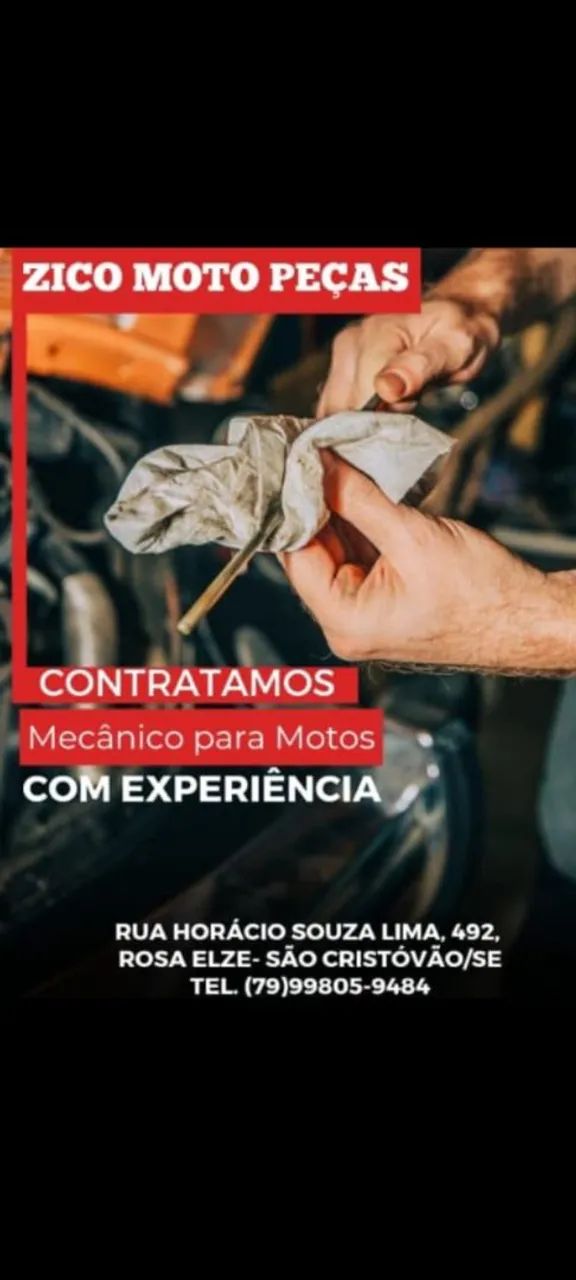 Contratamos mecânico e ajudante