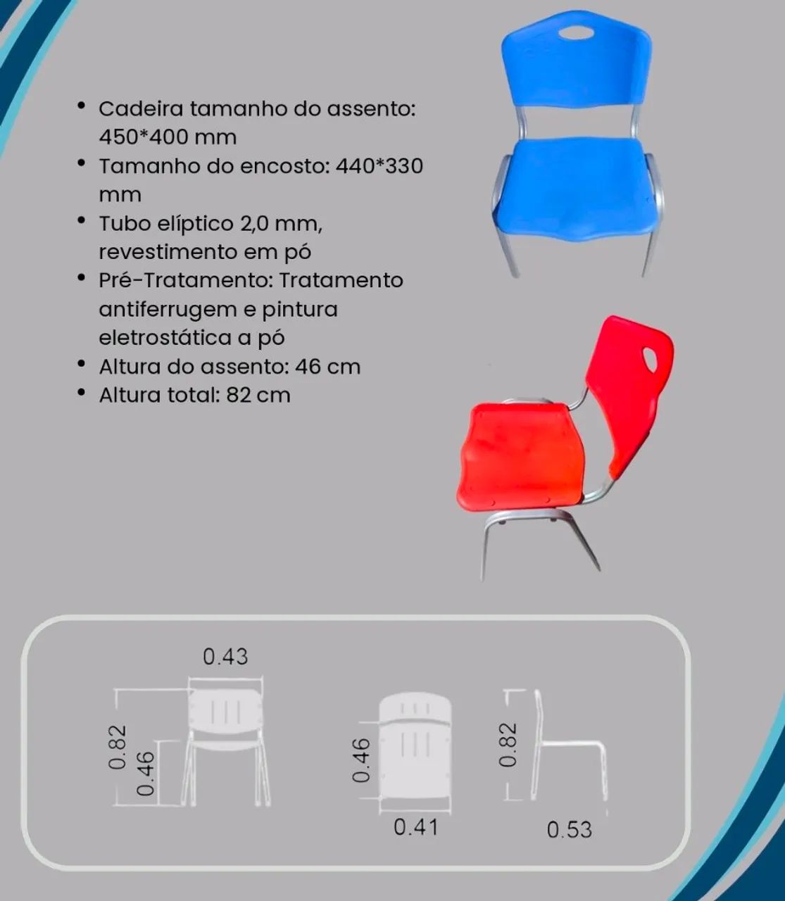 Lote de Cadeiras Escolares
