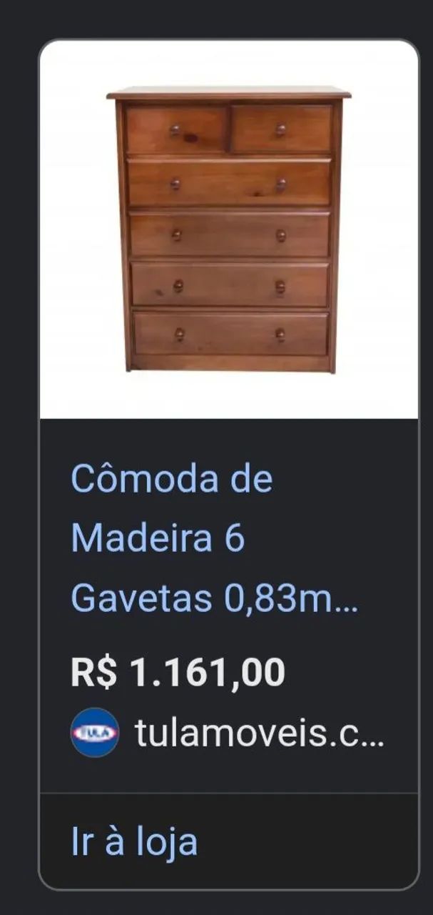 Cômoda de madeira maciça  - Foto 2