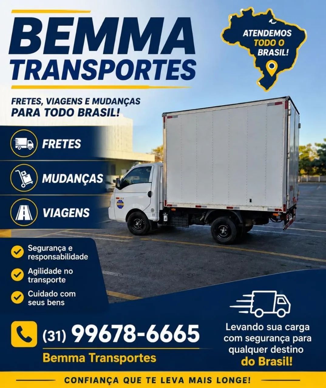 FRETES, CARRETOS E MUDANÇAS - ATENDIMENTO RÁPIDO E SEGURO<br>