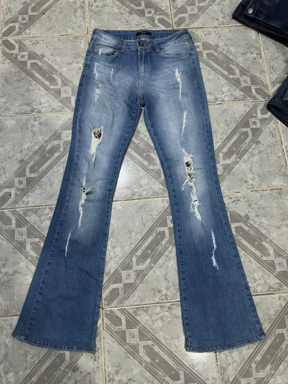 Calça flare jeans vintage 